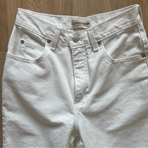 Vintage White 100% Cotton Slim Straight Leg Jeans Sz: 4 (26) - Picture 3 of 12